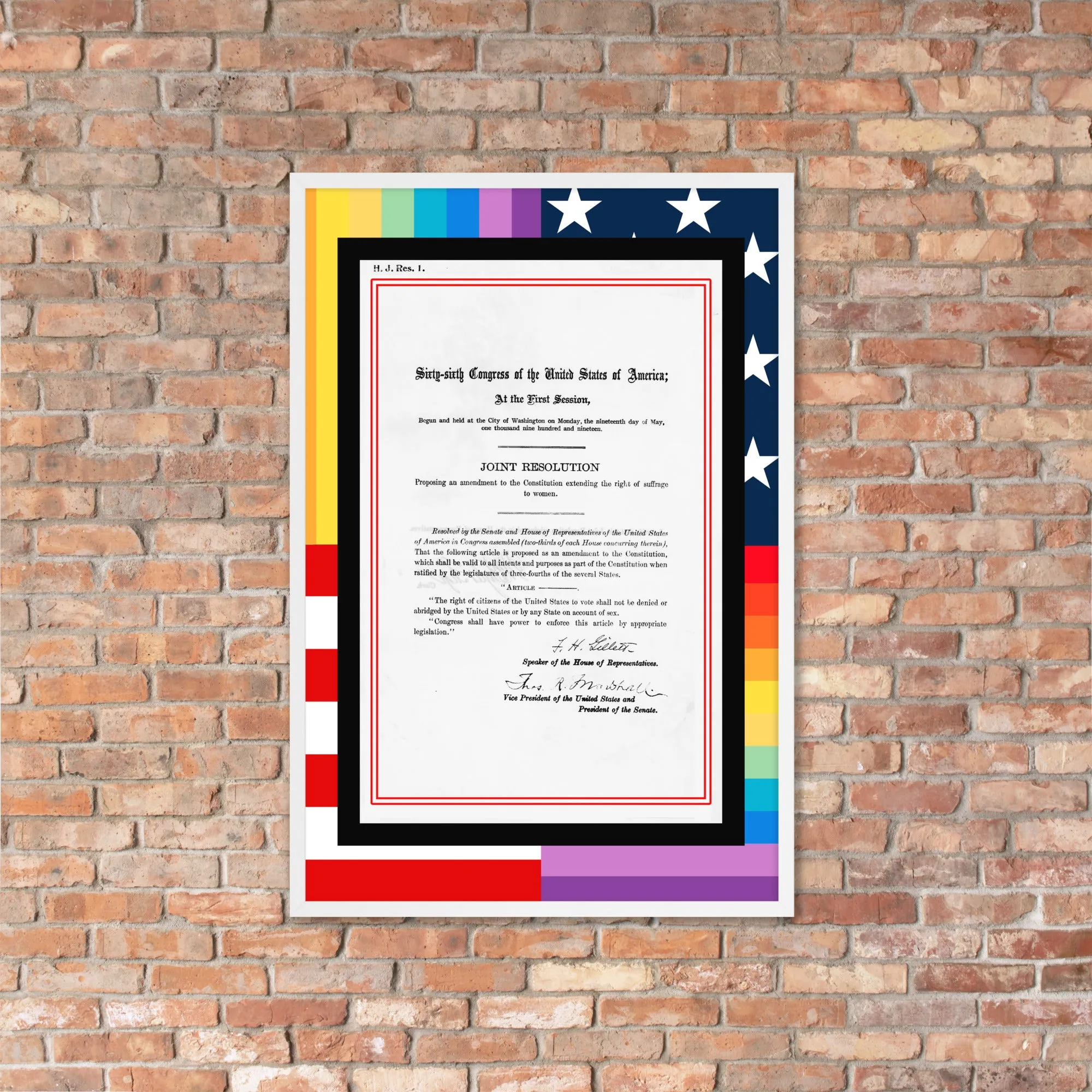 19th Amendment Women's Suffrage Framed poster