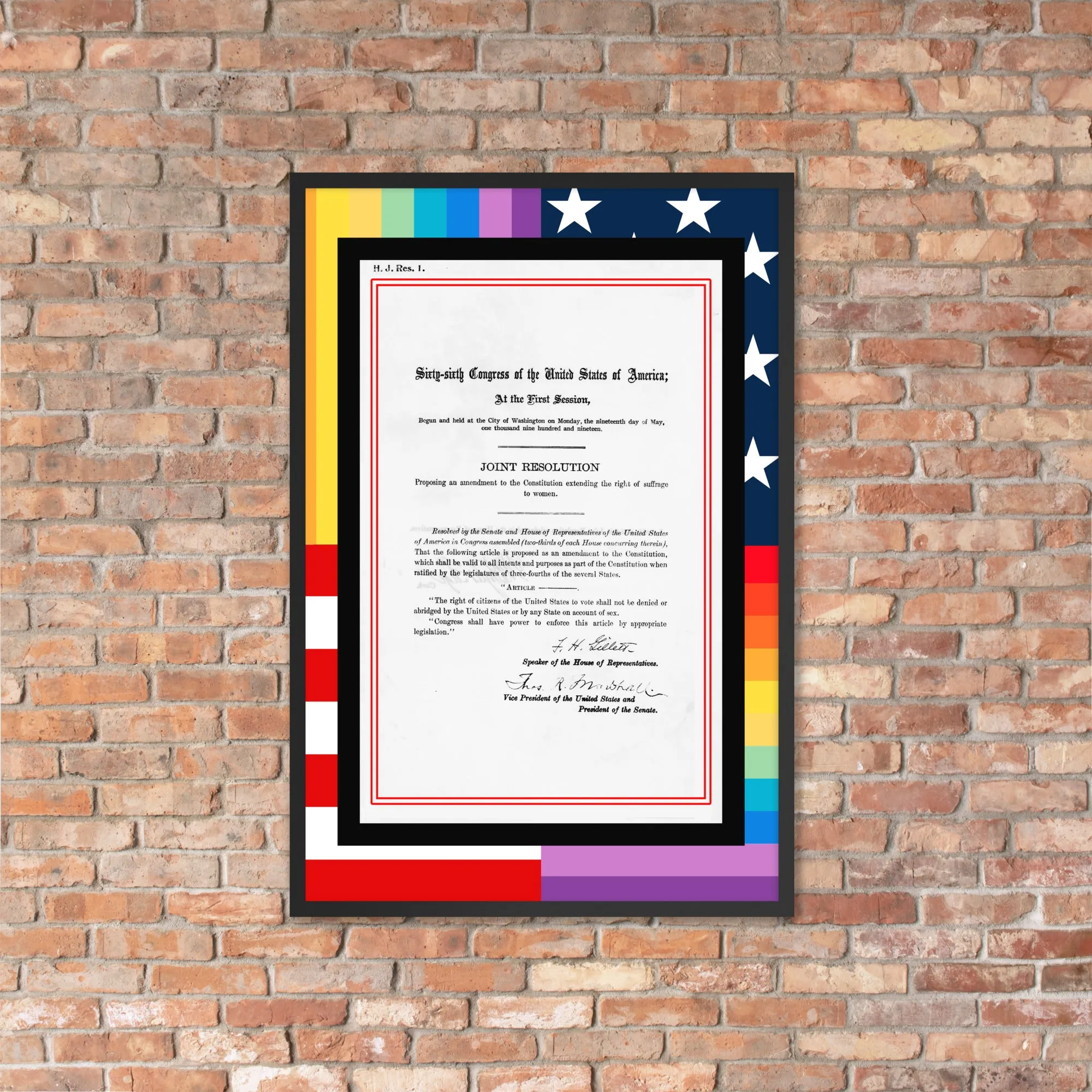 19th Amendment Women's Suffrage Framed poster