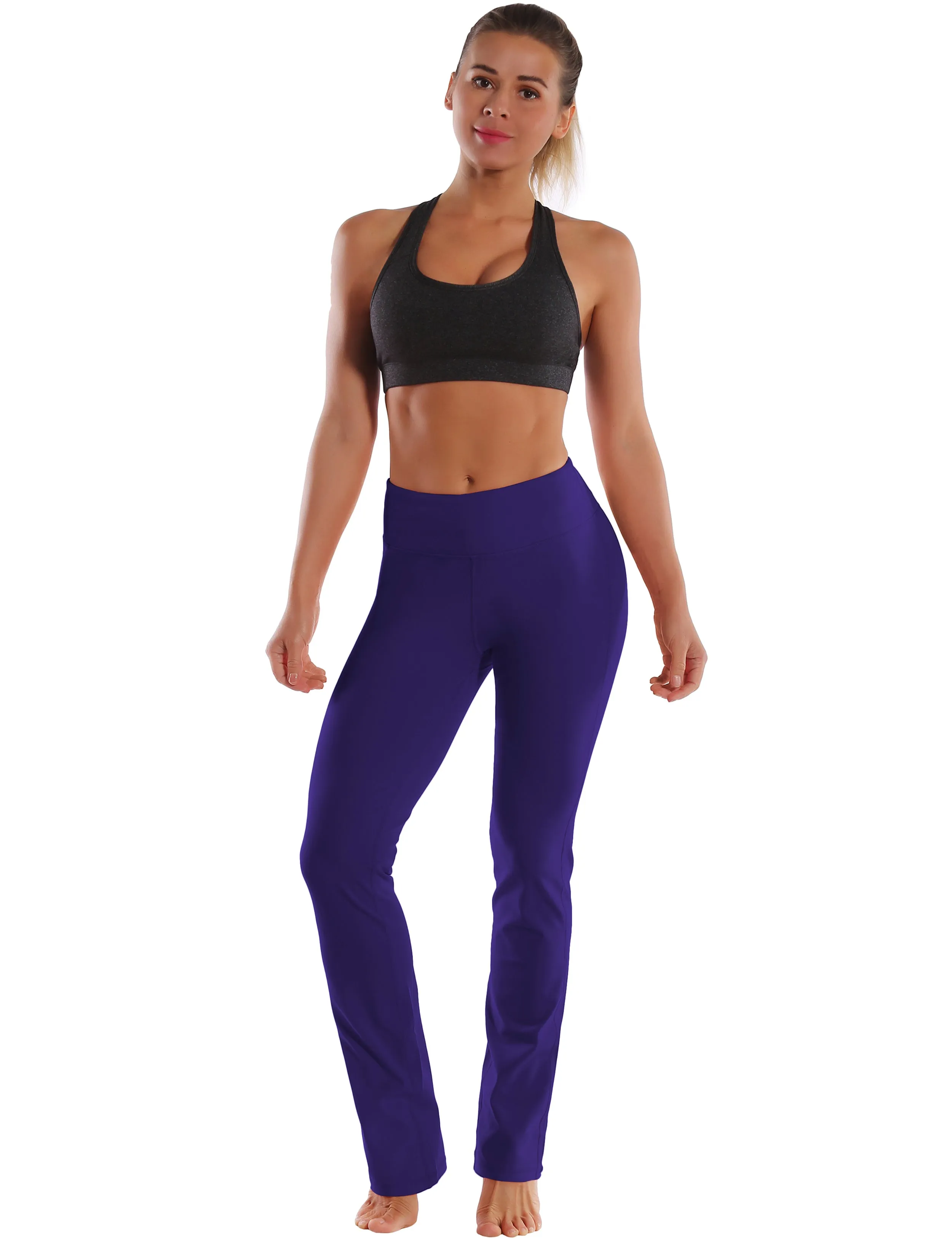 29" 31" 33" 35" Straight Leg Leggings darkpurple