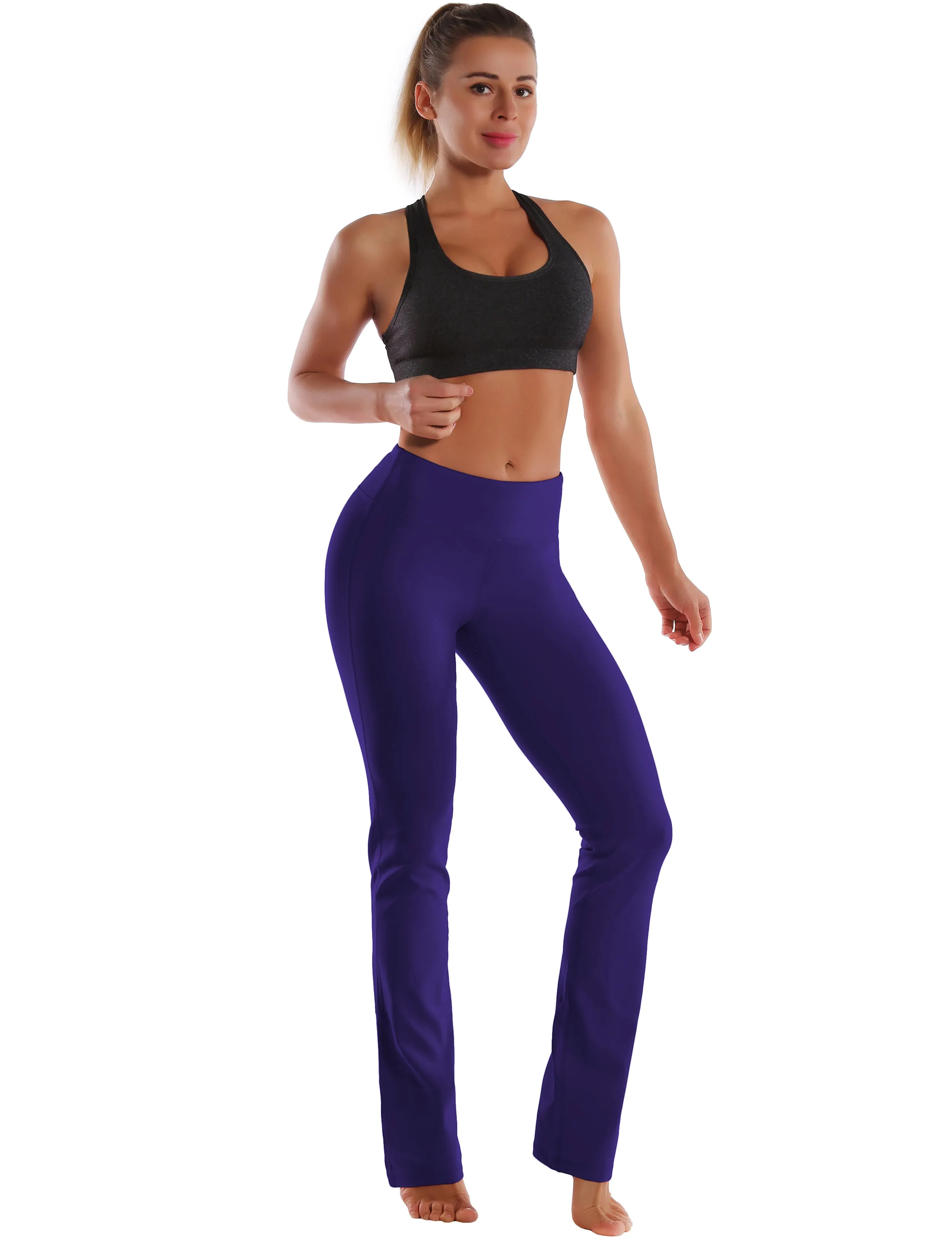 29" 31" 33" 35" Straight Leg Leggings darkpurple