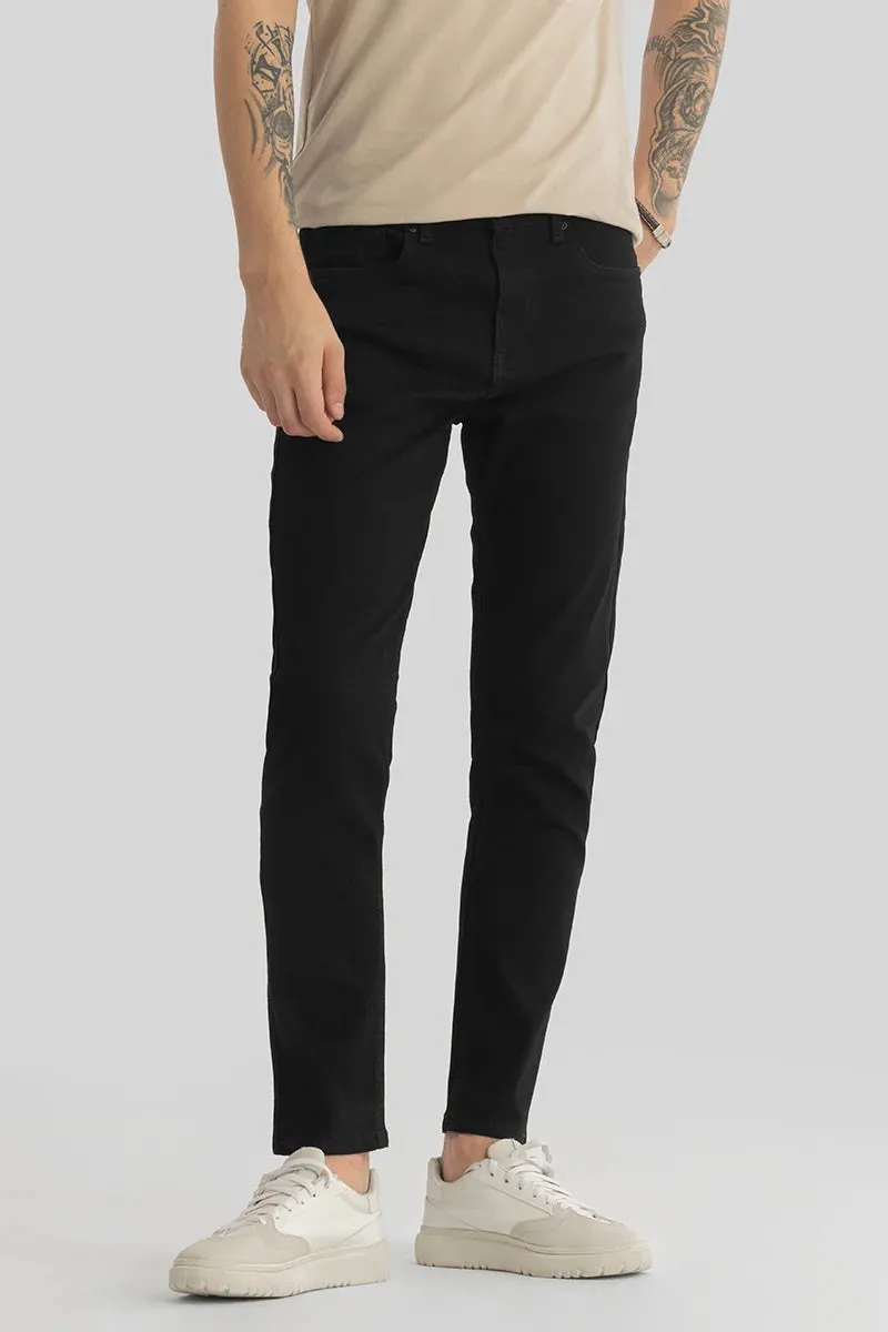 Alexandre Black Plain Slim Fit Jeans