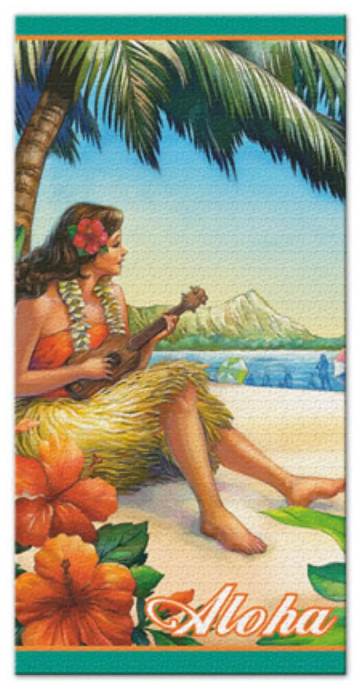 Aloha Vintage Hawaii Beach Towel