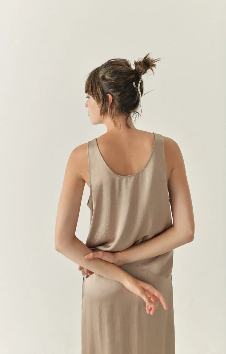 American Vintage Widland Silk Camisole in Taupe