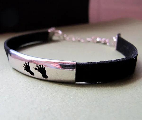 Baby Feet Leather Bracelet