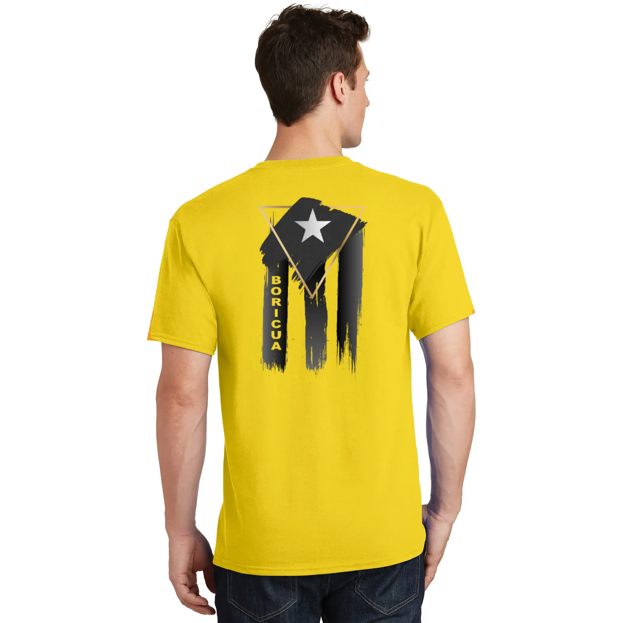 Badass Boricua Front and Back Image T-Shirt