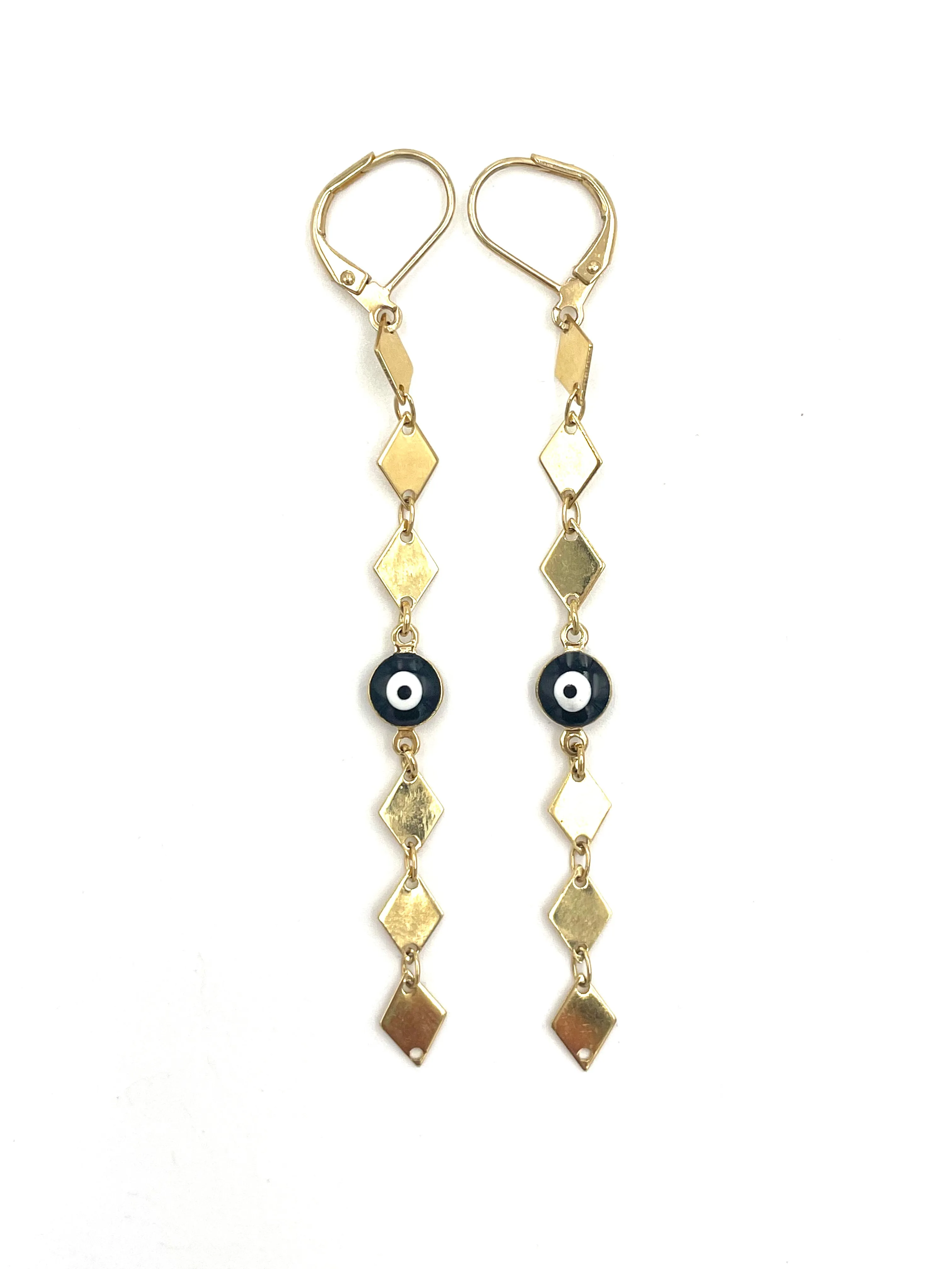 Black Evil Eye Earrings