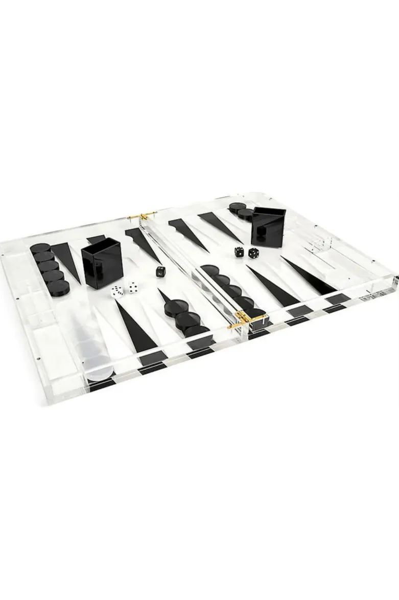 Black Lucite Backgammon Board