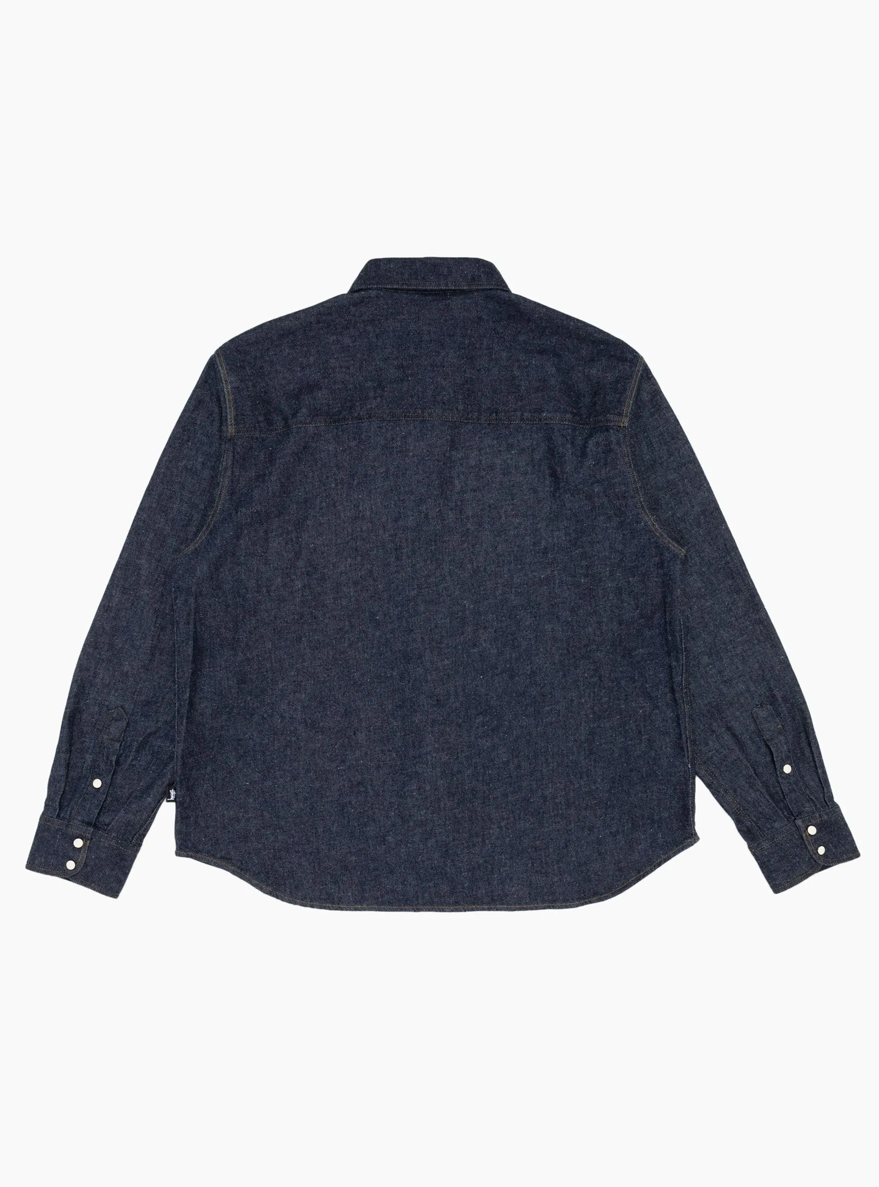 Boxy Western Denim Shirt Dark Denim