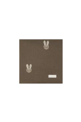 Bunny Knitted Blanket - Sepia Marle