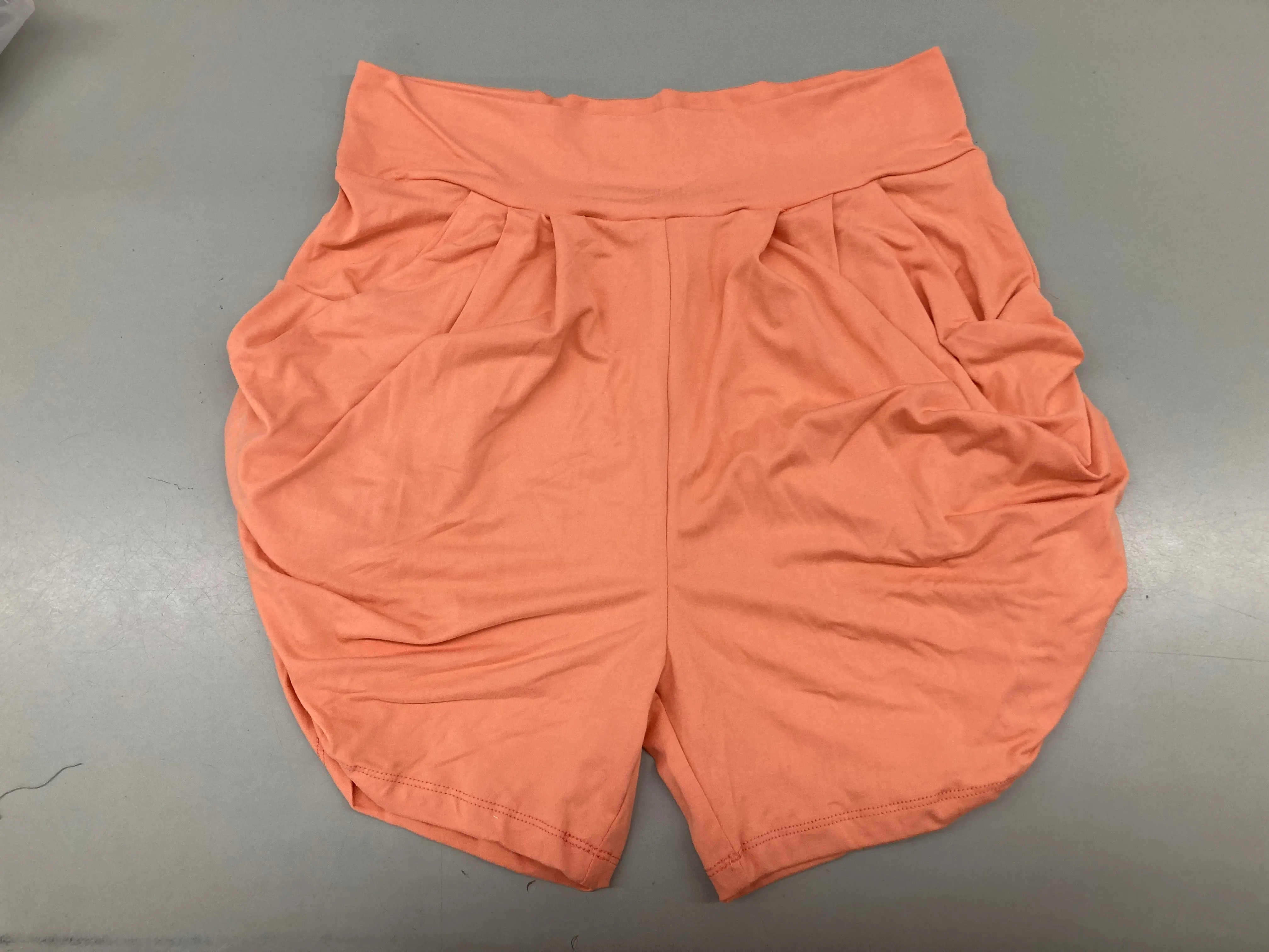 Burnt Coral in Harem Shorts