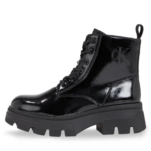 Calvin Klein Chunky Combat Lace Up Boots Black