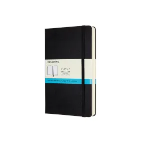 Classic Large Hard Cover Expanded Notebook Dot Grid Black