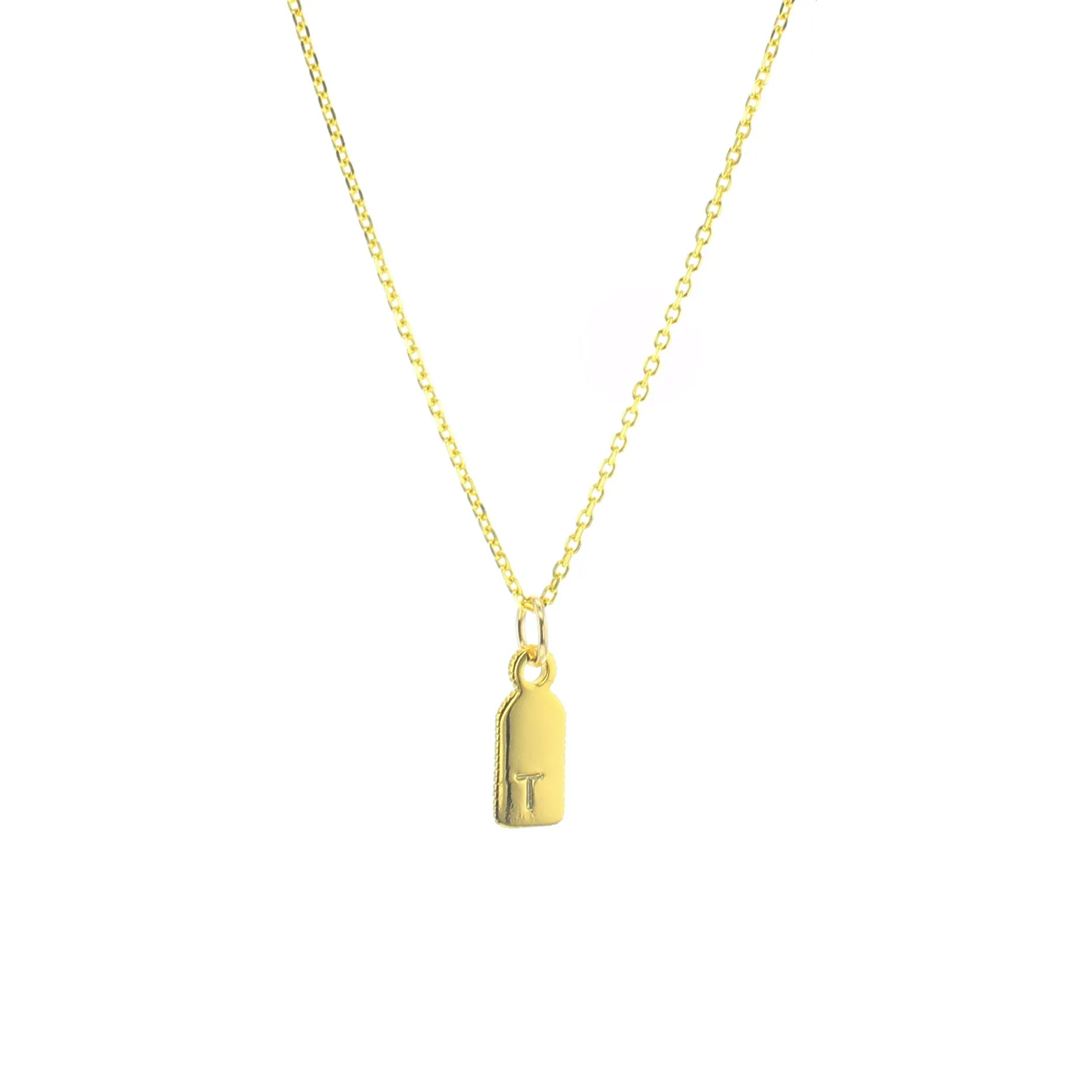 Club Tag Letter Necklace