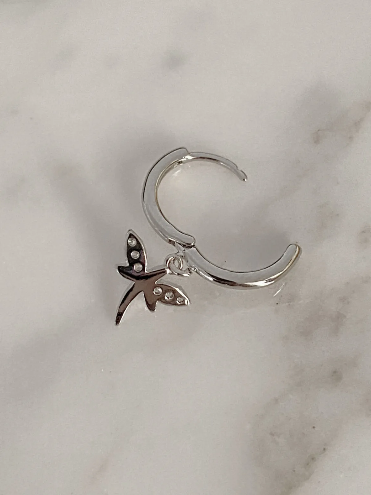 CZ Dragonfly Huggie Hoops