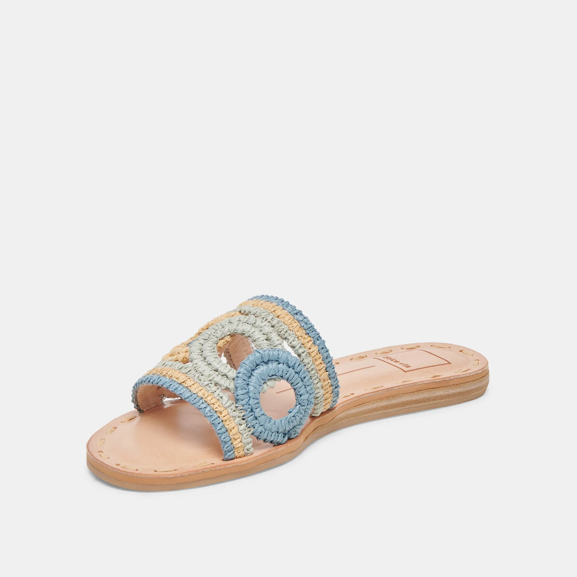 DANY SANDALS BLUE MULTI RAFFIA