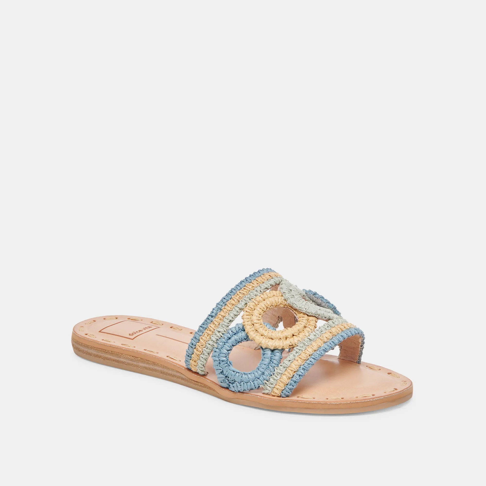 DANY SANDALS BLUE MULTI RAFFIA