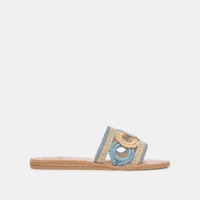 DANY SANDALS BLUE MULTI RAFFIA