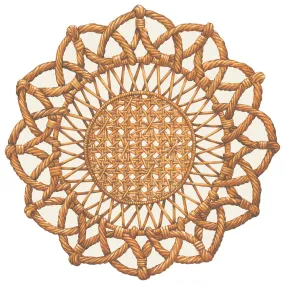 Die-Cut Rattan Weave Placemat - 12 Sheets