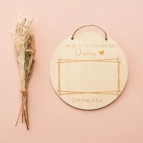 Father's Day Photo Plaque - Love you to the moon and back...