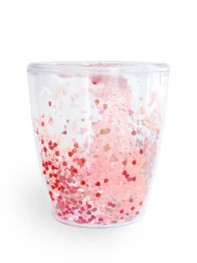 Glitter Acrylic Stemless Wine Tumbler | Pink