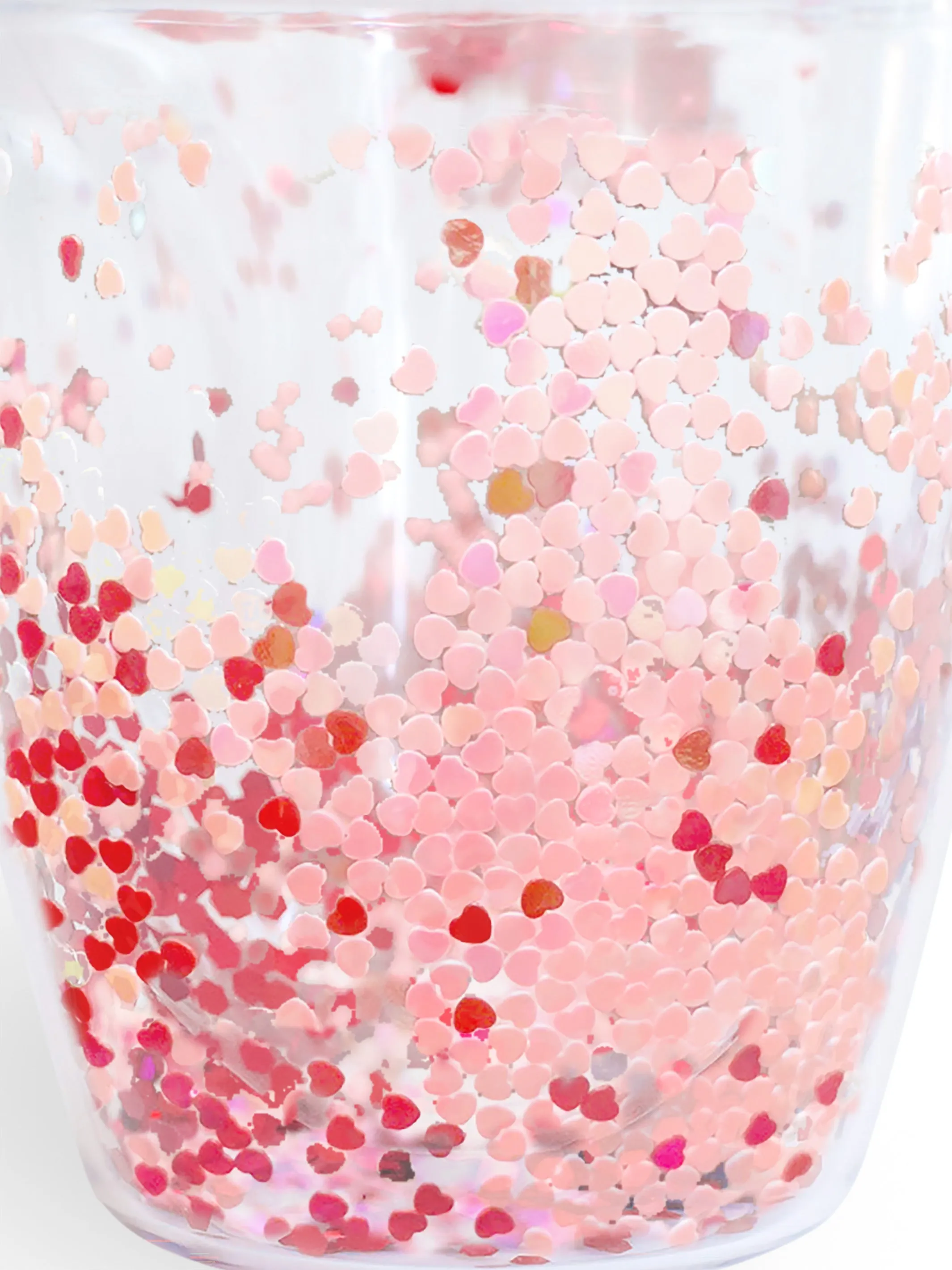 Glitter Acrylic Stemless Wine Tumbler | Pink