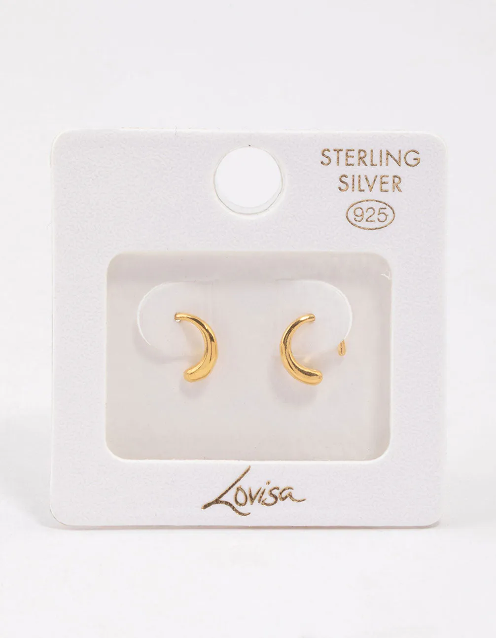 Gold Plated Sterling Silver Calligraphy Hoop Earrings