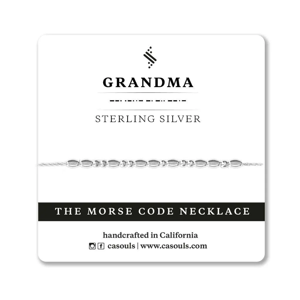 GRANDMA MORSE CODE NECKLACE