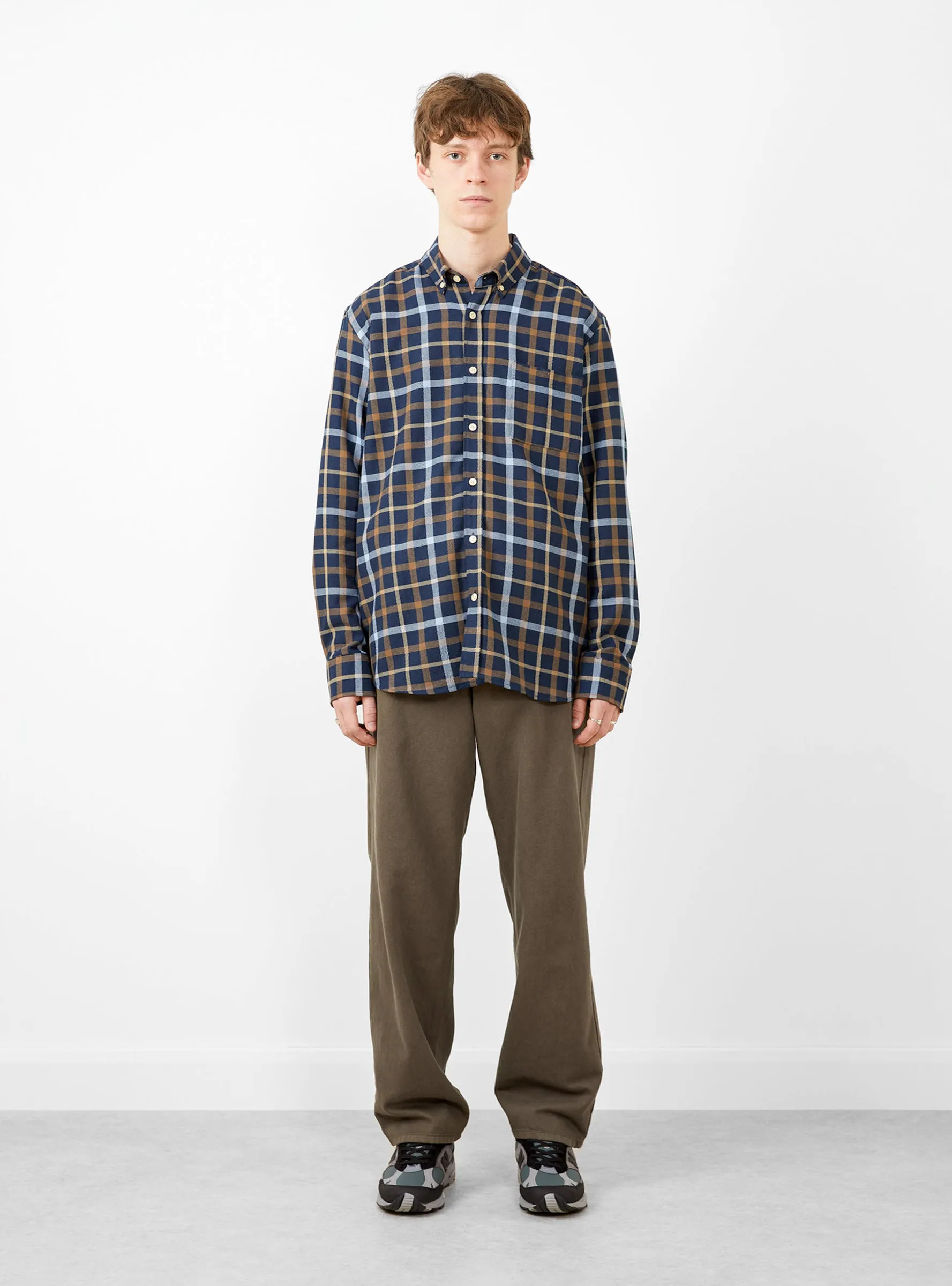 Grip Check Shirt Navy Check