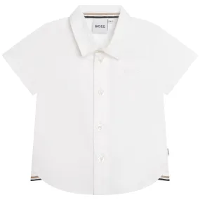 Hugo Boss Toddler Short Sleeve Dress Shirt_White J05982-10P