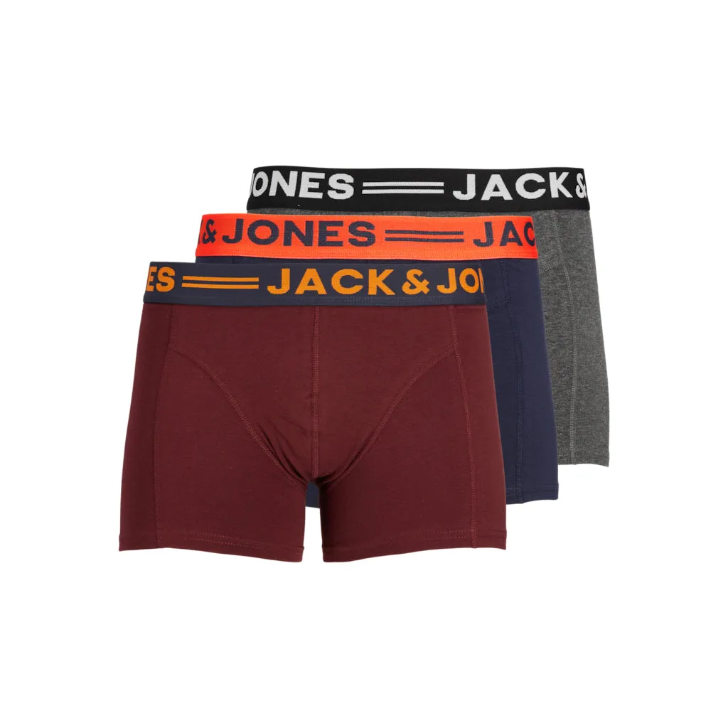 Jack & Jones Mens Boxer Shorts/ Trunks  'JACWAISTBAND' (3-Pack)