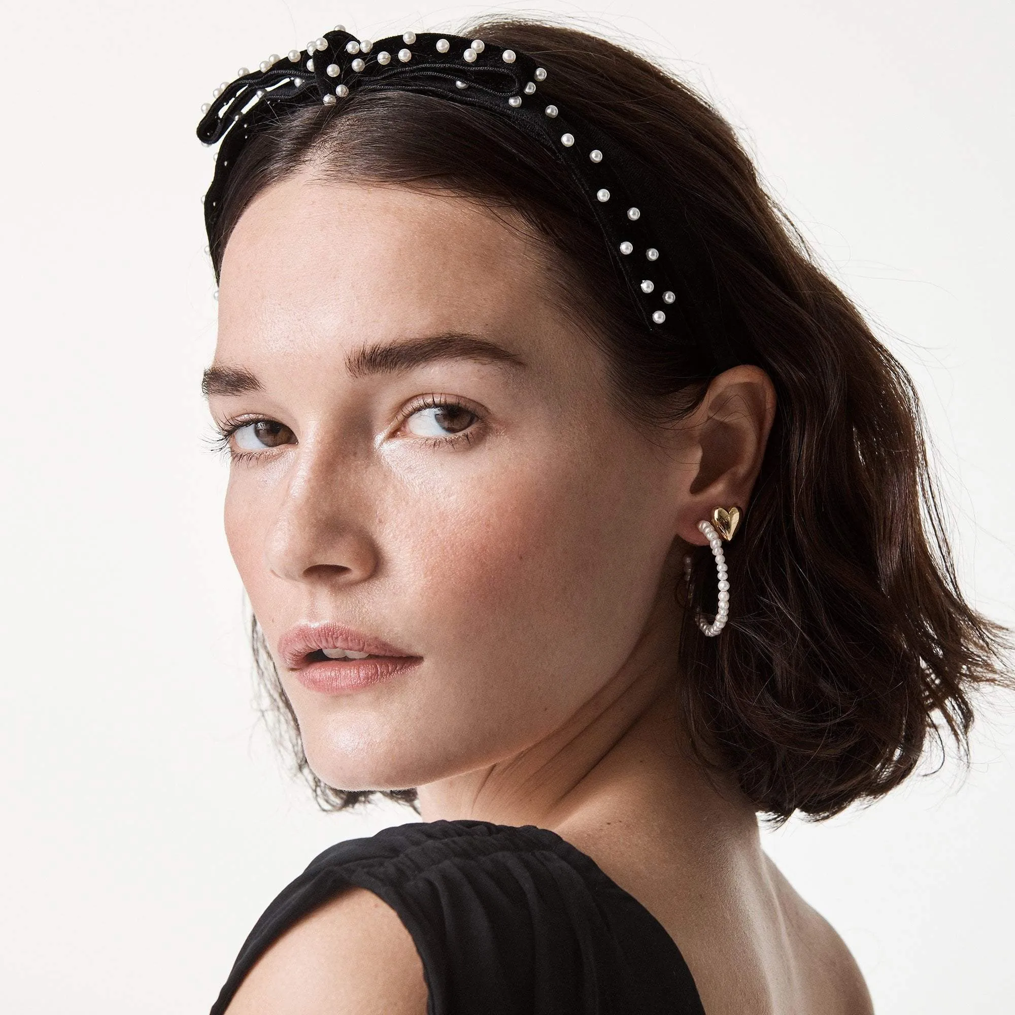 JET PEARL BARDOT RIBBON HEADBAND