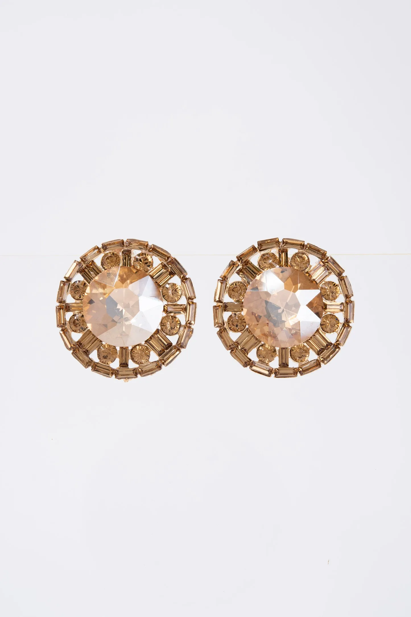 Juliette Vintage Cluster Drop Earrings - Gold