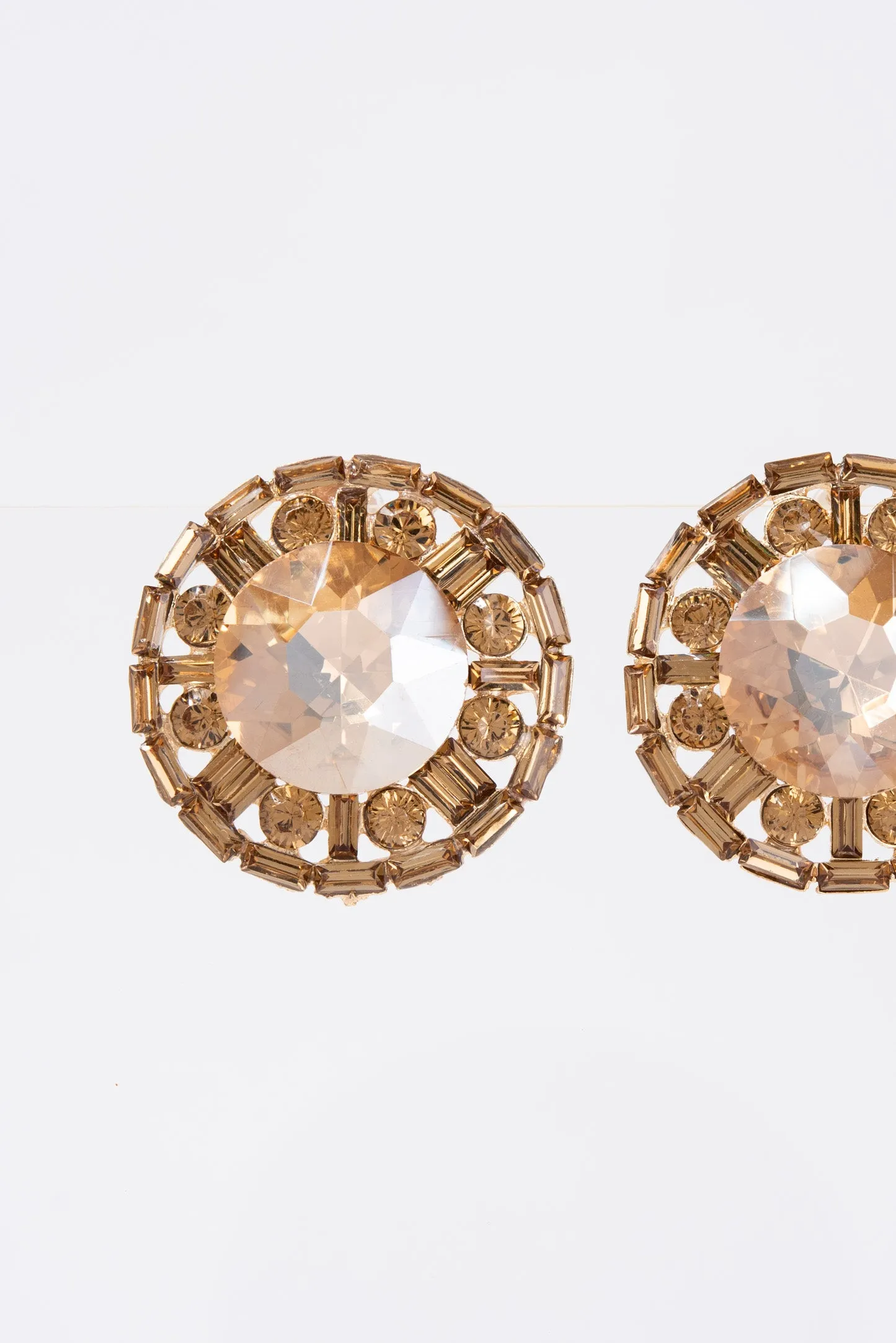 Juliette Vintage Cluster Drop Earrings - Gold