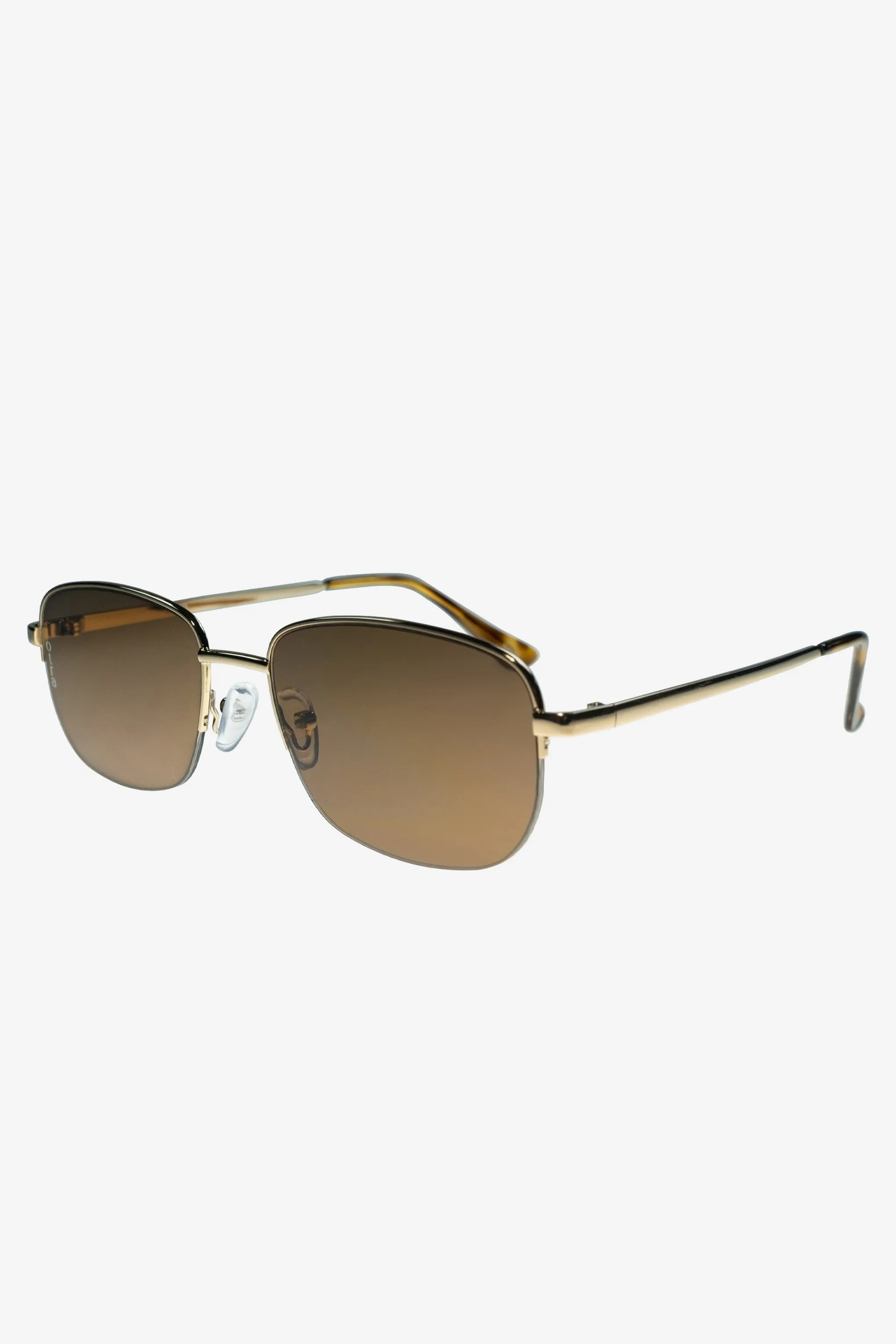 Junior | Otra Gold Small Rectangular Vintage Style Sunglasses