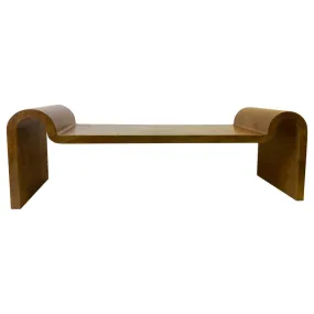 Karl Springer Modern Leather Bench