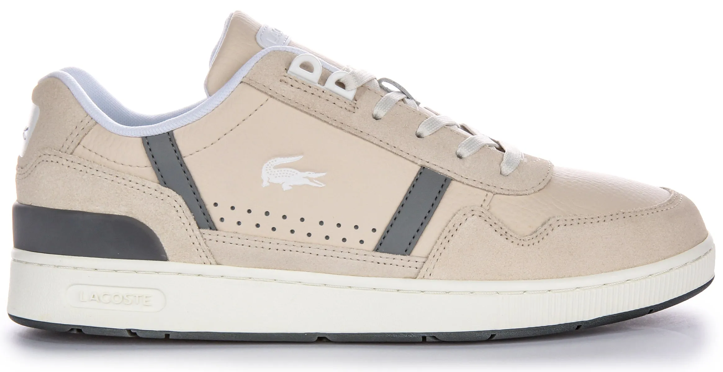 Lacoste T-Clip Trainers In Beige For Men