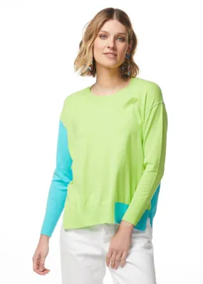 LD & Co - Colour Block Jumper - Lime - LC5574