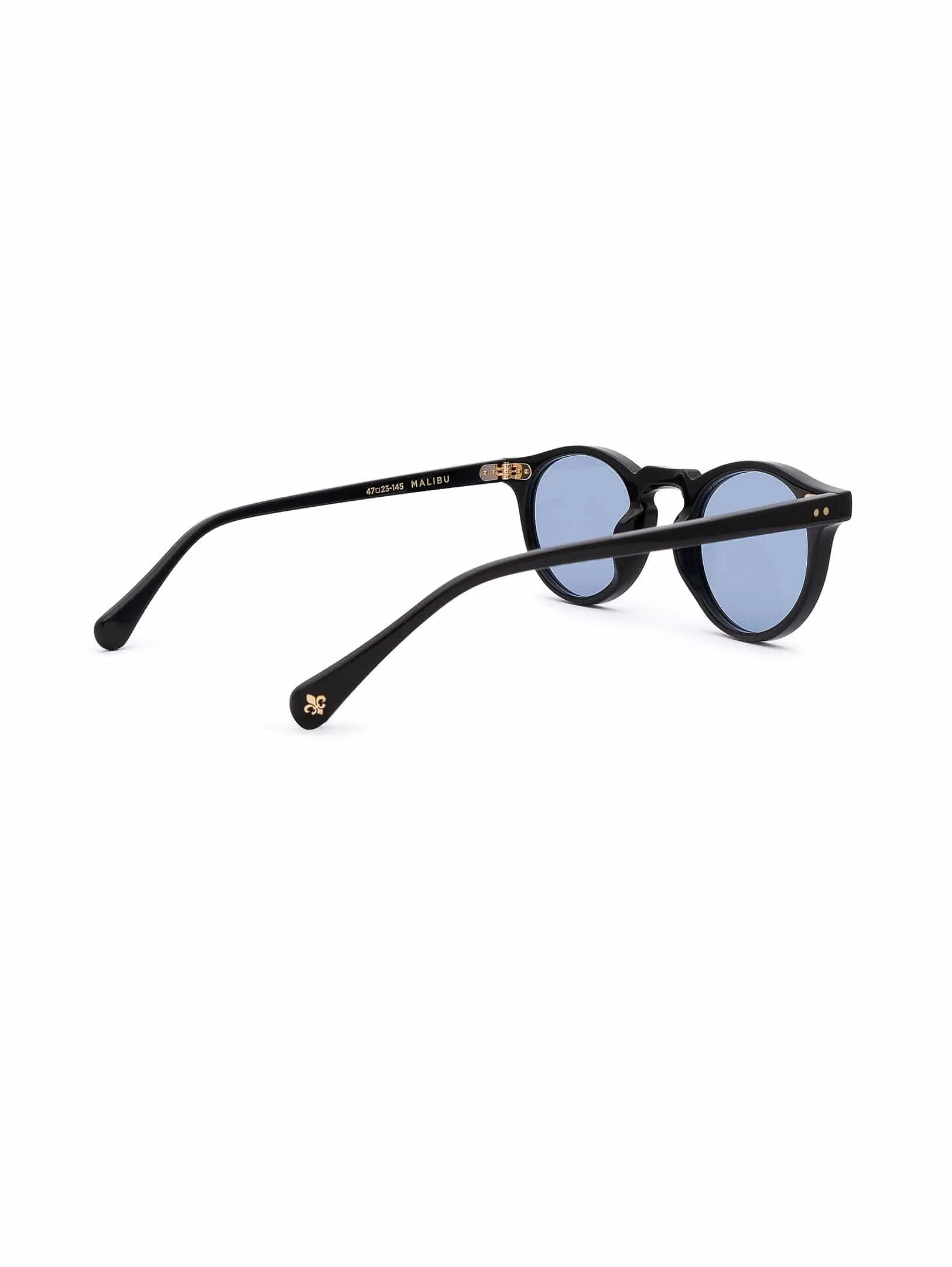 Malibu Sunglasses - Light Blue on Black