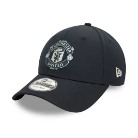 Manchester United Adult Black 9Forty Cap Cloth Strap Adjustable Football (Soccer) By New Era