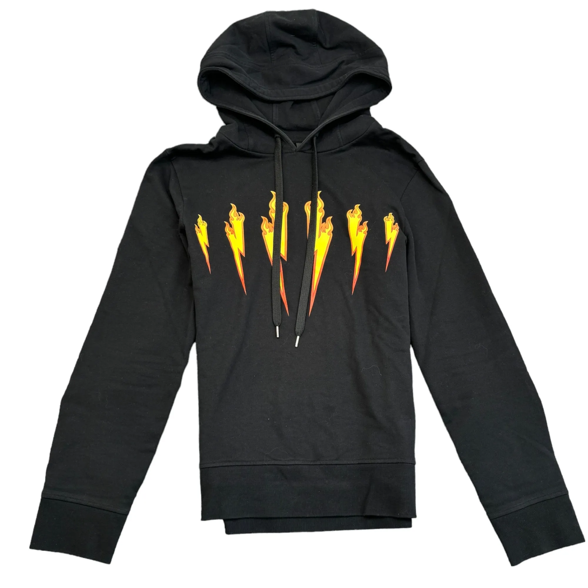 Men's Lightning Bolt Hoodie Black Size S