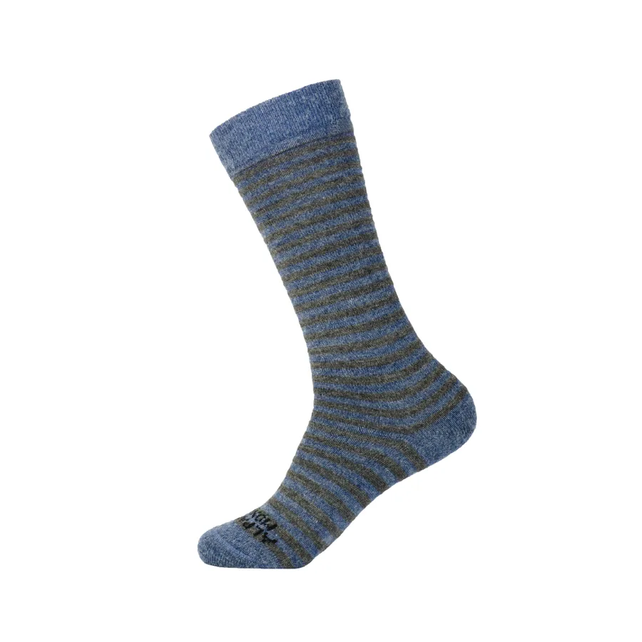 Mid-Calf Alpaca Striped Socks