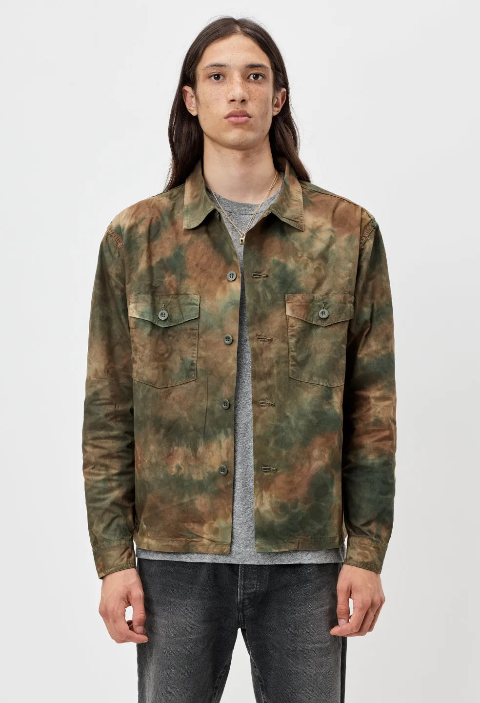 Military Workshirt / Camo Tie Dye