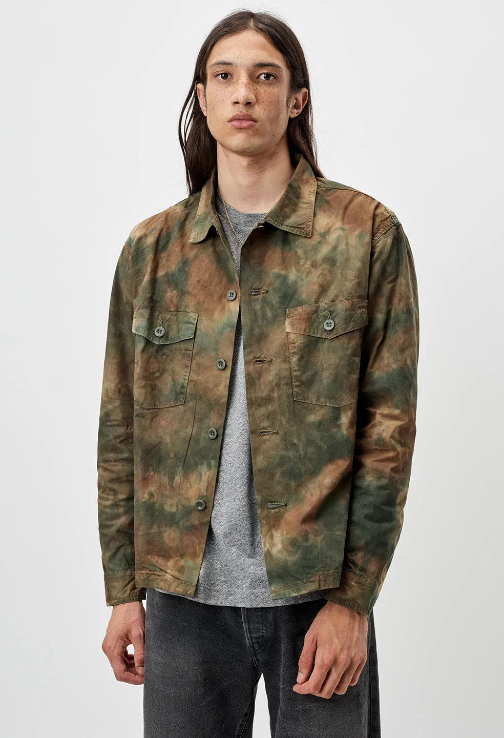 Military Workshirt / Camo Tie Dye