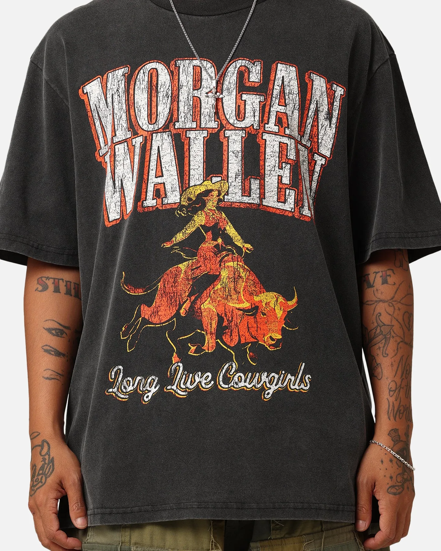 Morgan Wallen Long Live Cowgirls T-Shirt Washed Black