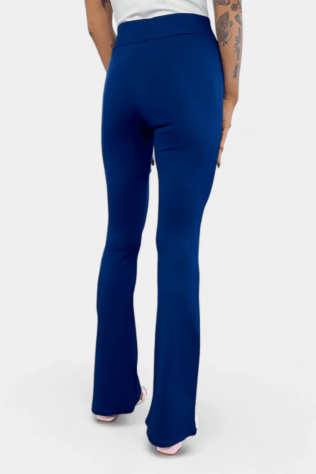 Navy High Waisted Flare Pants [NO RETURNS]