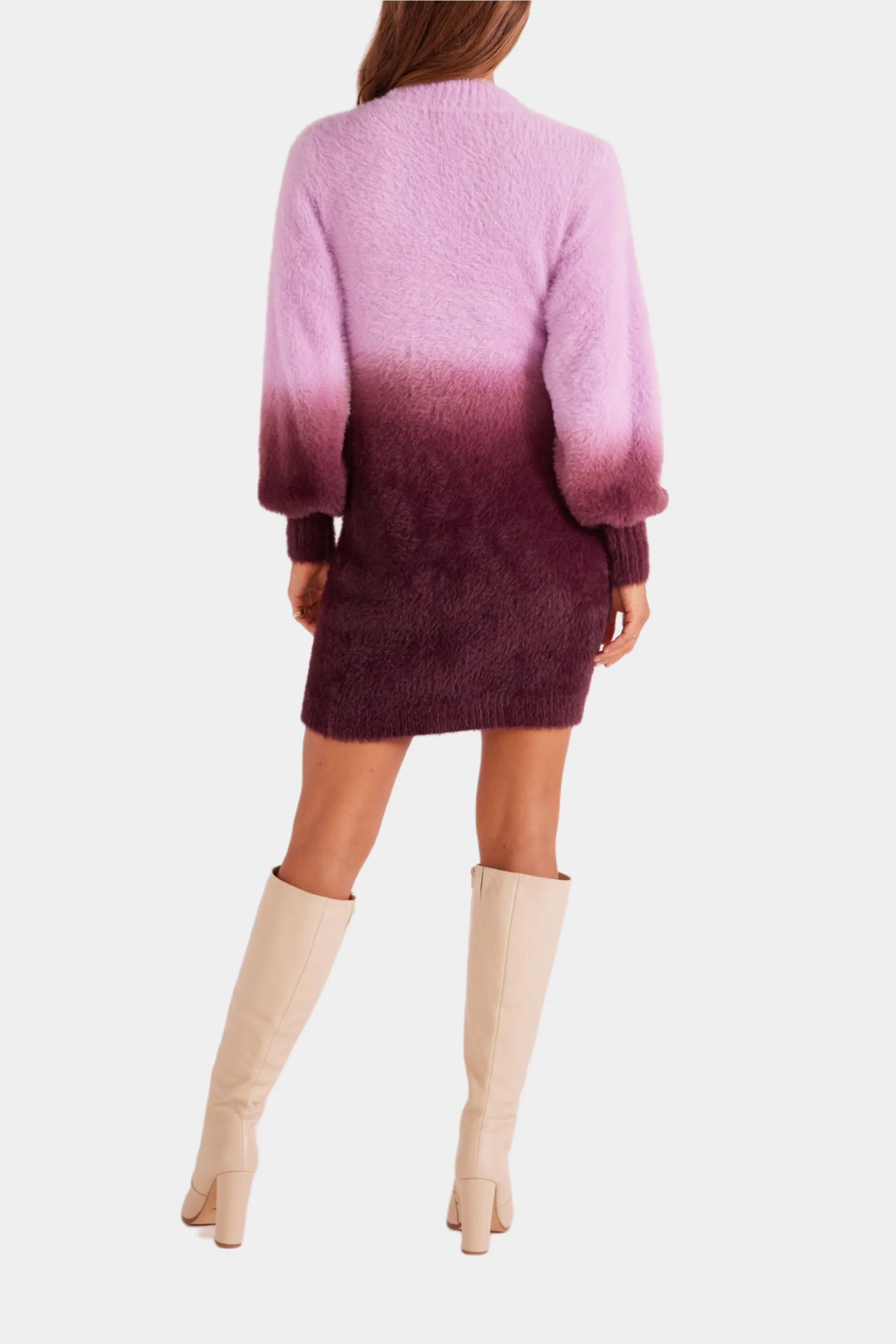 Nola Dip Dyed Mini Sweater Dress