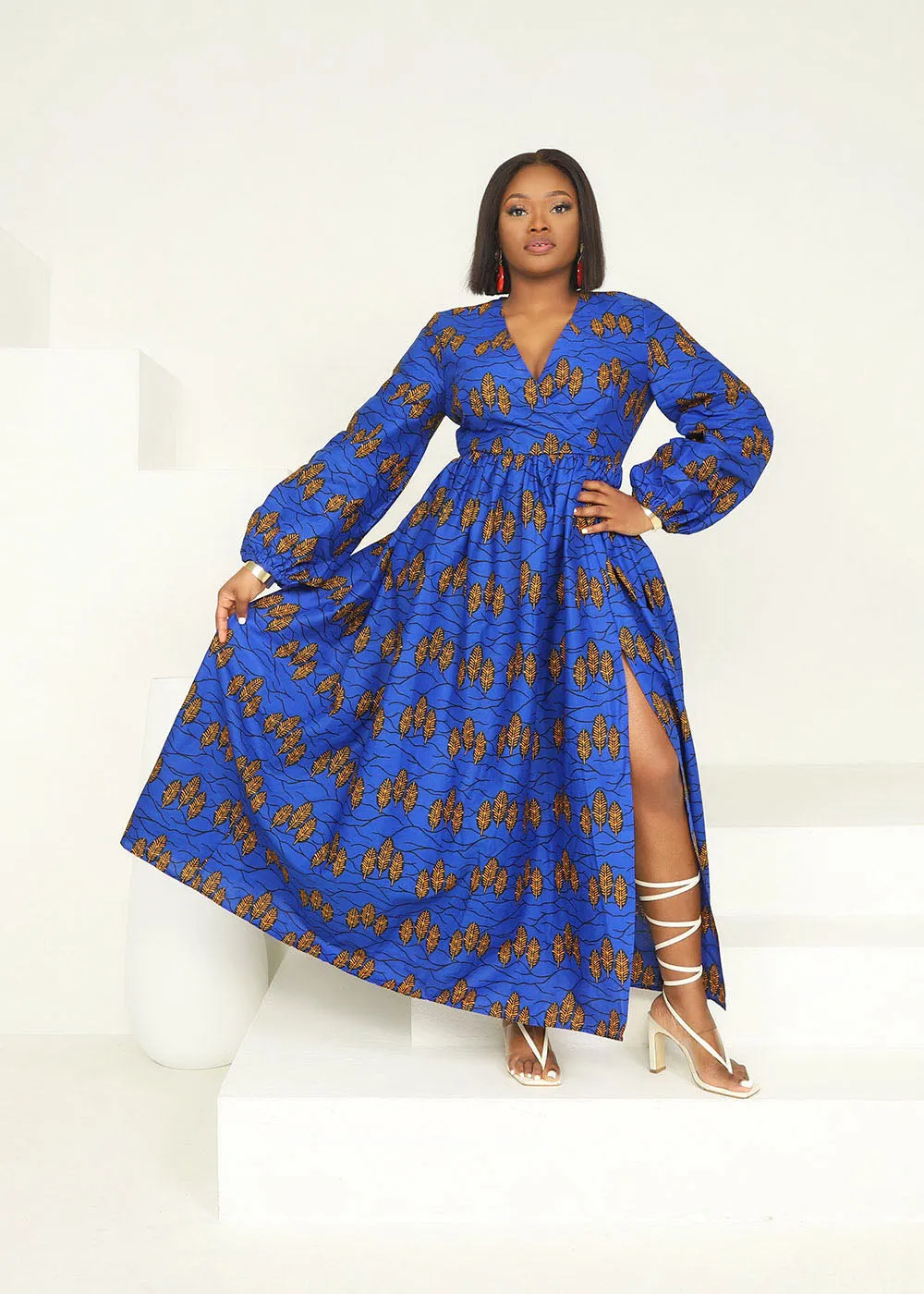 Noraya African Print Maxi Dress