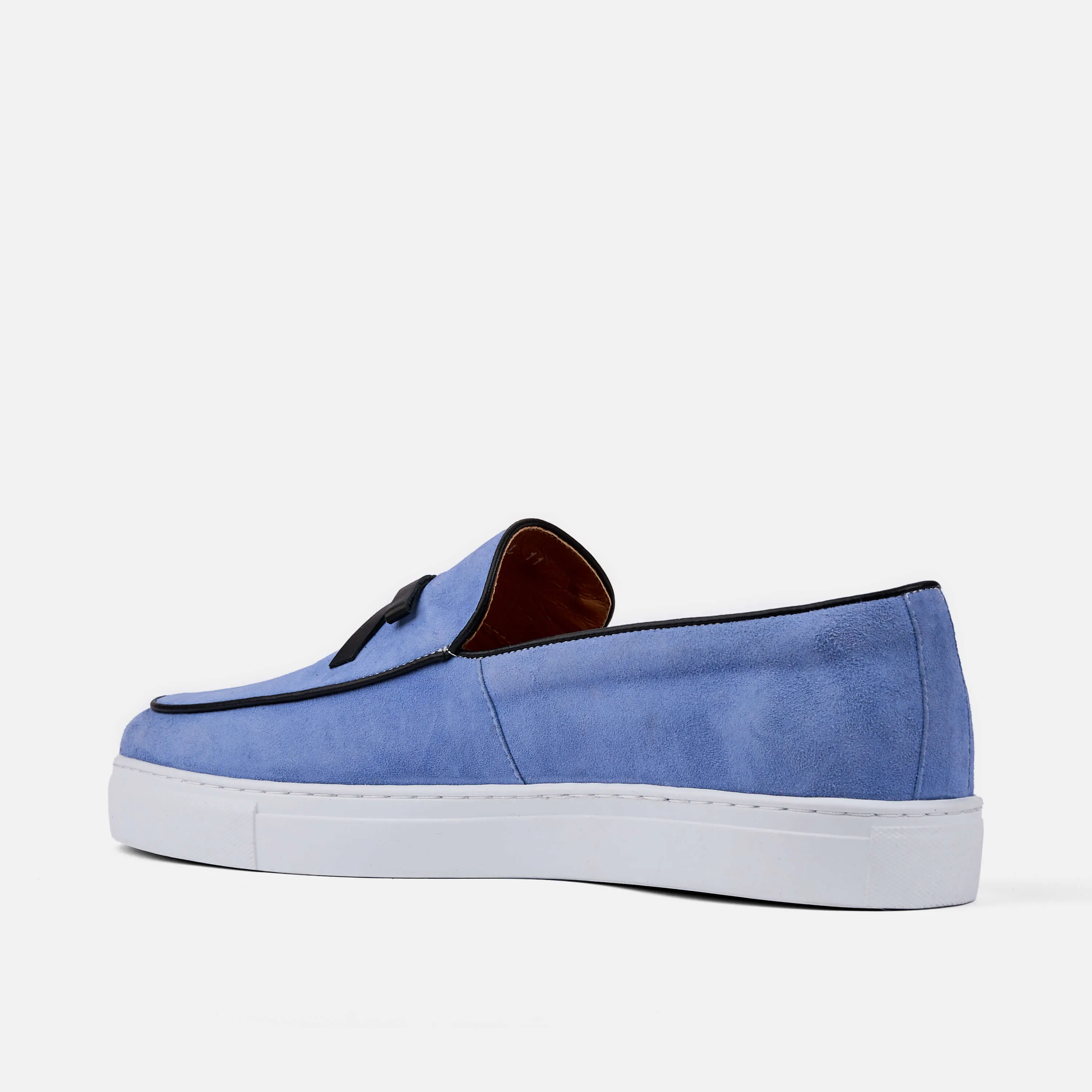 Odell Ivy Blue Suede Belgian Loafer Sneakers