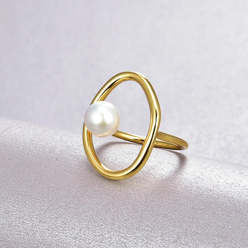 Open Closure Pearl Ring