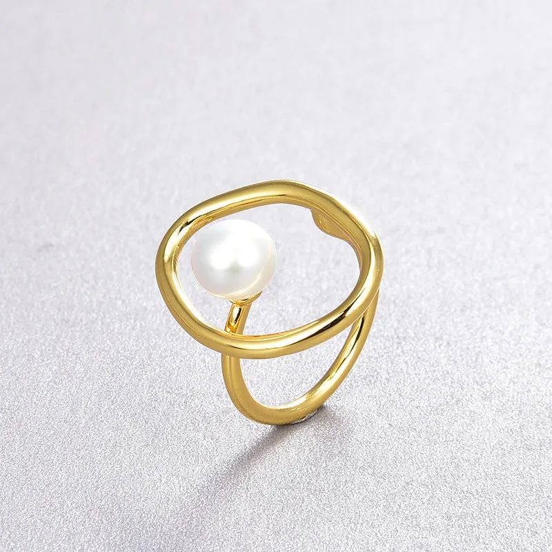 Open Closure Pearl Ring